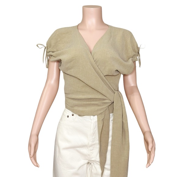 RODEBJER Auren Wrap Top, Raw Clay, Large - Picture 5 of 10